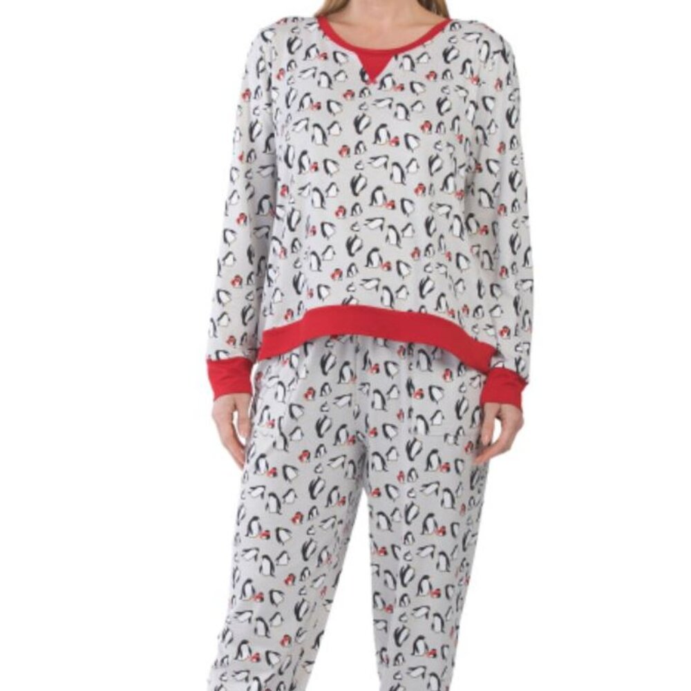 NWT INK + IVY Women's Penguin Knit Jogger Set